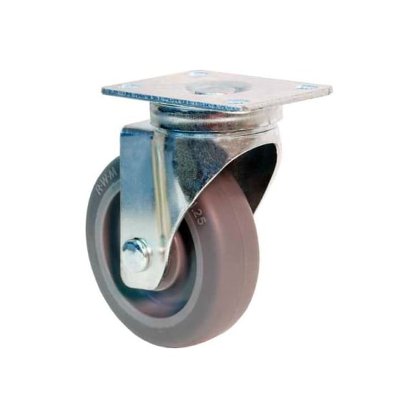 Rwm Casters 27 Series VersaTrac 3in Hard Rubber Wheel Swivel Caster - 27-HRO-0312-S - main